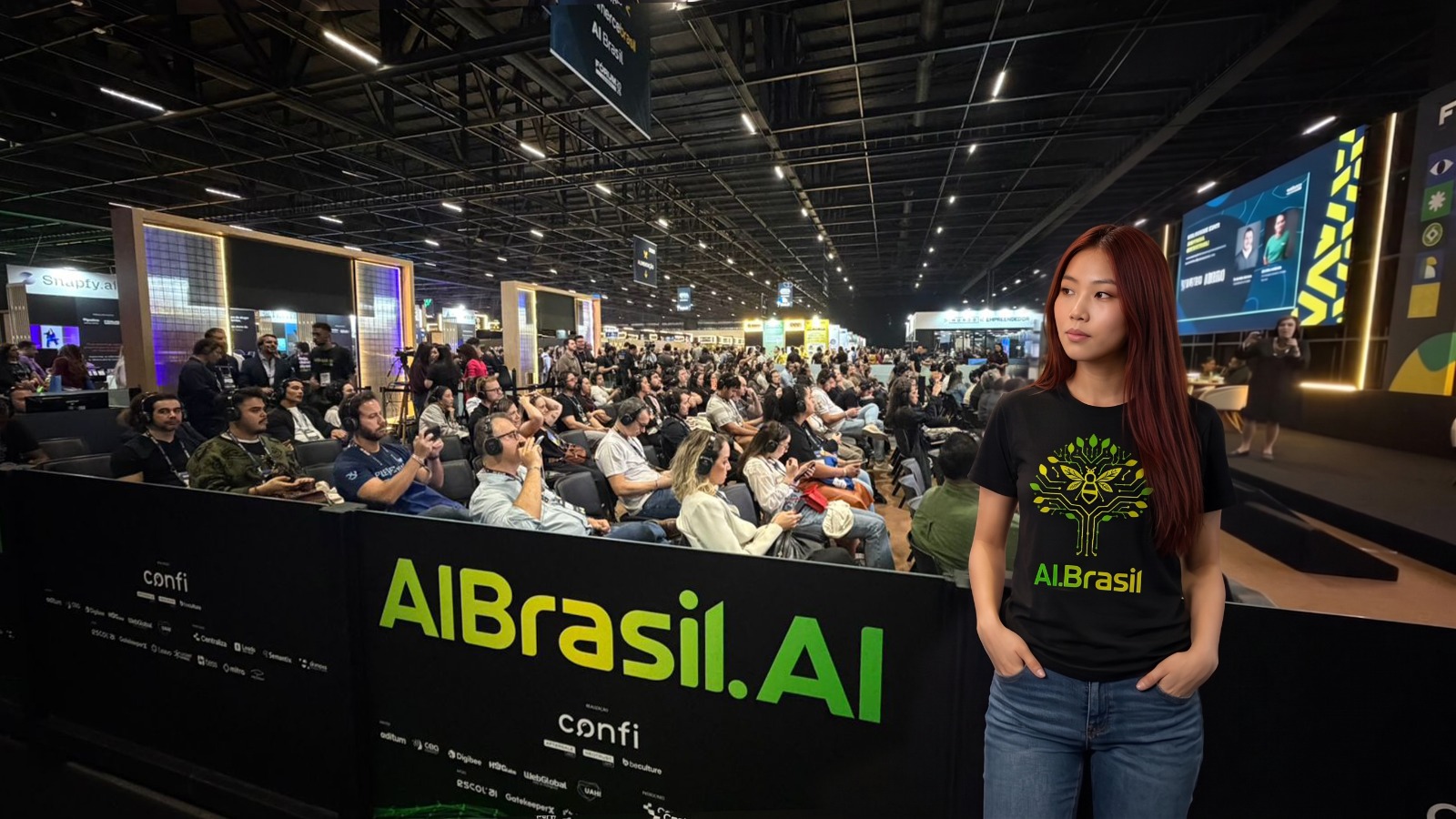 Plateia lotada na arena AI Brasil