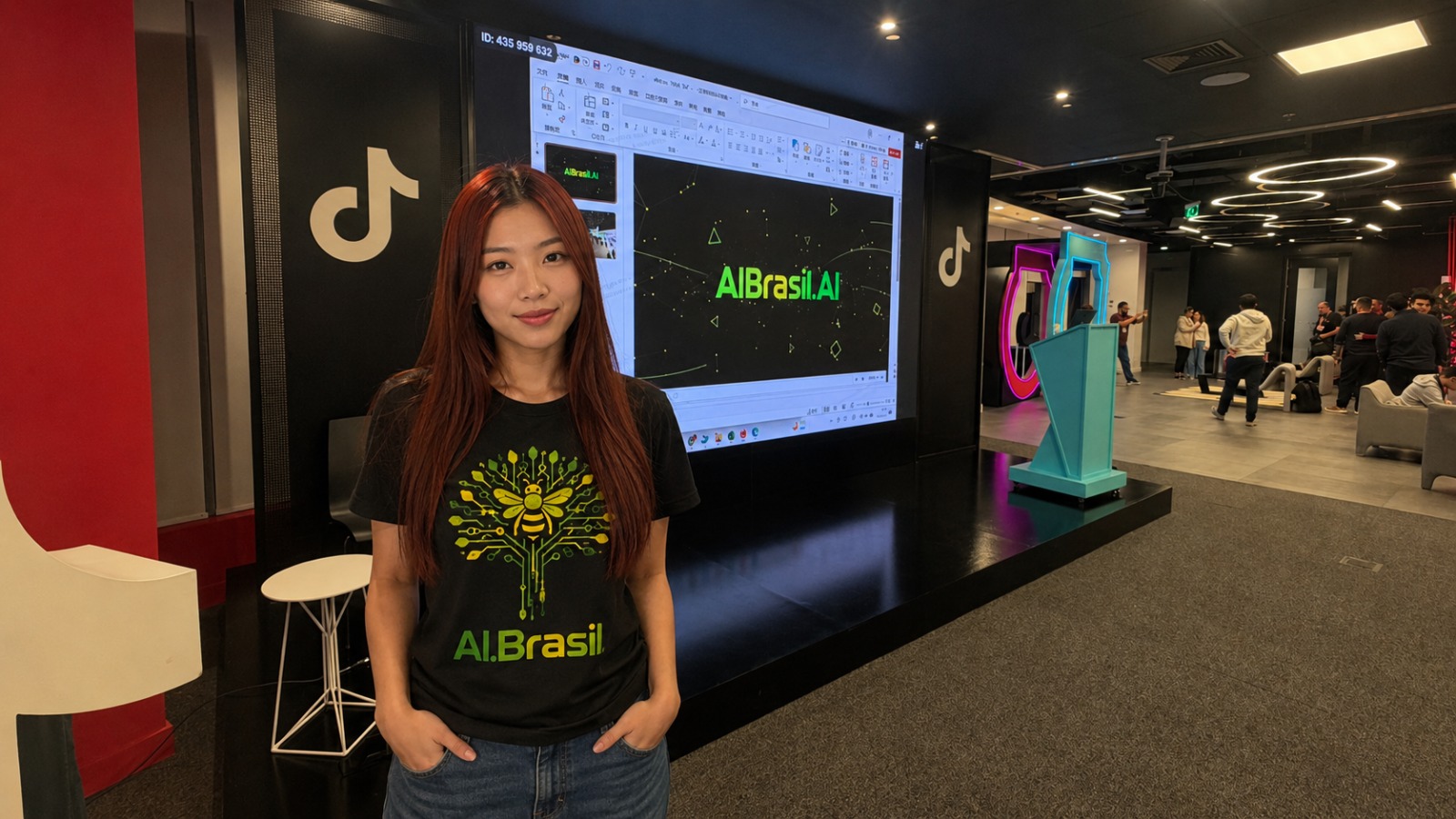 Lina Amai no evento AI.Brasil no TikTok